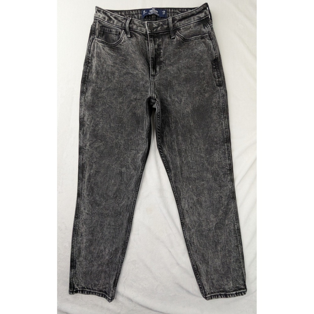 Hollister Jeans Women 7R Gray Curvy High-Rise Mom Jean Vintage Stretch Excellent